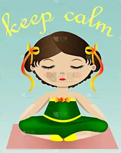 女孩,瑜伽,绿色,套装,女性,姿态,坐,思考,行动