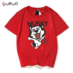 Yueyo/悦游哈士奇二哈表情包神烦狗日系潮牌短袖T恤男女情侣装