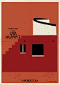 Federico Babina－电影海报风格的建筑插画作品 - 视觉中国设计师社区