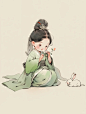 Q版古风小可爱，AI绘画关键词分享 - 小红书