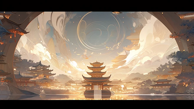 AI生成唐风背景-花瓣网