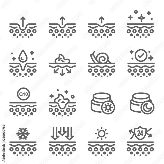 Skin Icon Set. Conta...