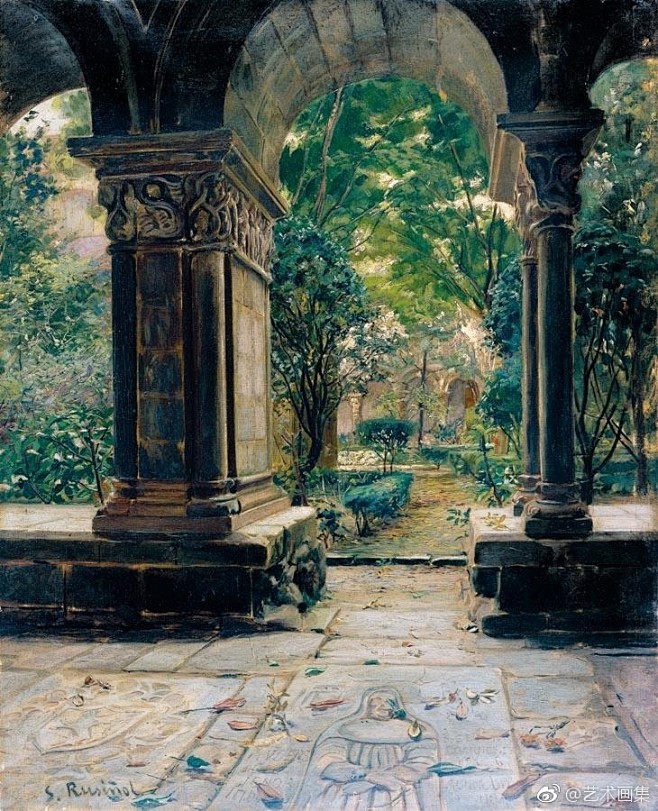 艺术家 Santiago Rusiñol...