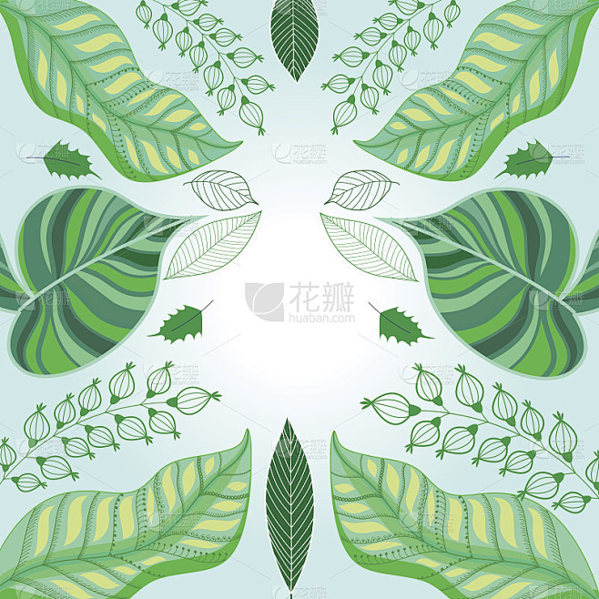 矢量图形的绿叶