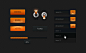 橙色网页ui界面素材_橙色和黑色搭配网页ui界面设计素材下载 #Web# #素材#