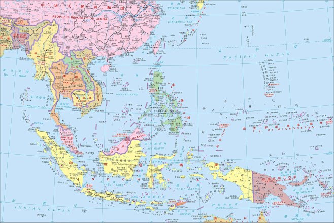 东南亚地图高清版大图