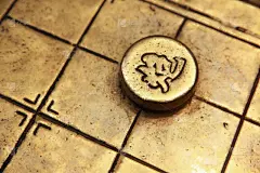 中国象棋,中文,汉字,圆形,水平画幅,无人,古老的,性格,金属,部分