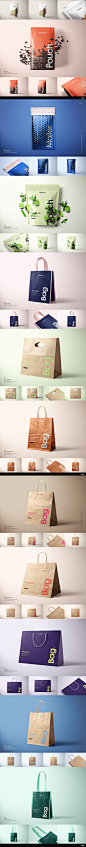 #购物袋样机#
重磅印刷购物袋食品包装盒折页传单平面设计psd合集样机模型-3