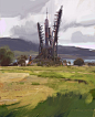 Rocket City, John Park : This was a demo sharing a basic process of using 2 different references and combining them in a painterly fashion.  This is considered to be more of a pseudo study, started off by analyzing the image and adding my own twist to giv