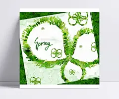 花朵和三叶草状图案插画psd分层素材|PSD分层素材,PSD素材,插画,花边,花边素材,花朵,花纹,花纹素材,花纹花纹素材,韩国花纹花纹,花纹花边,花纹边框,矢量素材