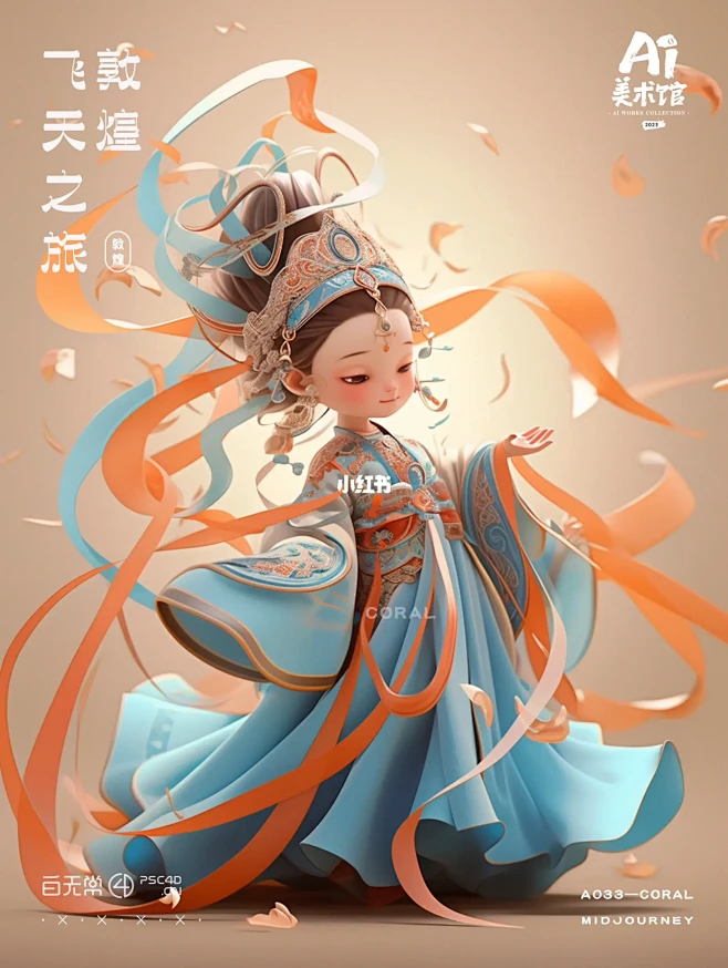 AIGC｜敦煌飞天IP设计｜国风文创设计-花瓣网