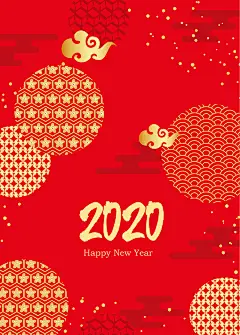 木木设计 2020传统节日鼠年春节矢量祝福海报 新年元旦20191121-淘宝网