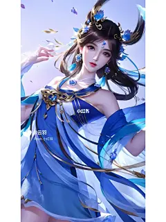 AI绘画 王者荣耀嫦娥 手机壁纸头像背景图片
