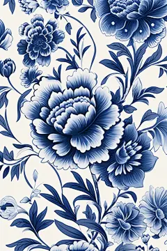 青花瓷花案背景底图