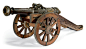 A decorative bronze model cannon in 17th century style