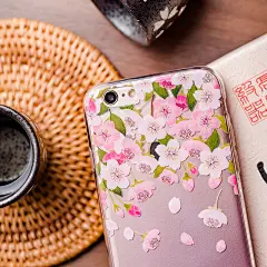 韩风插画花朵苹果6s超薄透明手机壳 iPhone6plus保护套全包软壳-淘宝网