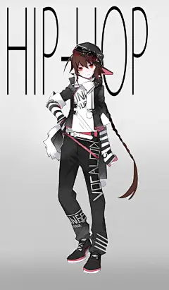 VOCALOID 洛天依 同人图 插画 壁纸 | HIP-HOP | 半次元-第一中文COS绘画小说社区