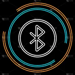 蓝牙,线图标,简单,细的,设备用品,创造力,传媒,几何形状,沟通,交流