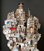 #Cardboard #paper #house #city