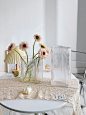 北欧花瓶摆件客厅插花玻璃ins 风高级感网红轻奢创意水培鲜花透明-淘宝网