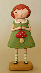 Girl with a Mushroom Paperclay