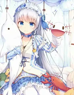#二次元# 美女卡通女生少女头像壁纸高清手绘插画动漫素材 @宇飞视觉