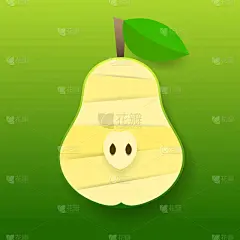 梨,纸,黄色,艺术,横截面,折纸工艺,传单,简单背景,食品,壁纸