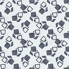 无缝彩色模式矢量插图