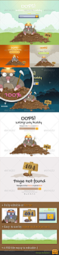Mole 404 Error Pages - GraphicRiver Item for Sale