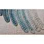 Объемная вышивка из канители и цветных нитей. В этой вышивке мы видим несколько видов декоративных швов и замысловато уложенные петли из канители.
Volumetric embroidery of gold embroidery and coloured threads. In this embroidery, we see several types of d