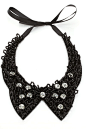 Crystal Pendant Embroidered Beads Collar Necklace £5
