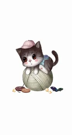 小萌猫 你在想什么 - 插画图片_插画师_插画壁纸_场景插画_yidodo.net - 意兜兜