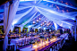 透明帐篷加上灯光打造的梦幻效果的户外婚宴布置--汇聚婚礼相关的一切