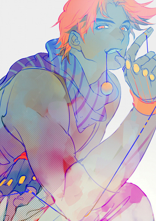 rei子的插画jojo共鸣する波纹を