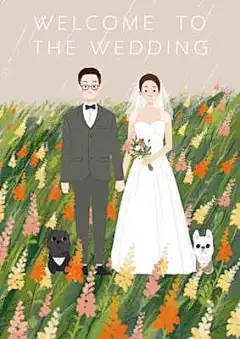 插画设计手绘Q版头像卡通个性创意定制原创礼物婚礼宝宝周岁定制-淘宝网
