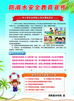 学校防溺水安全教育宣传栏