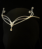 精灵头饰Celtic Handfasting Hobbit wedding elven tiara circlet pagan Swarovski LOTR