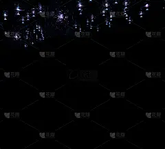水滴形的顶灯和墙壁反射看起来就像在黑色背景下渲染的3d抽象幻想游戏场景