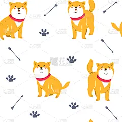 可爱的,狗,,卡通,幽默,柴犬,纯种犬,壁纸,动物,爱