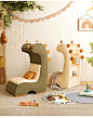 恐龙儿童小沙发男生阅读角懒人沙发书架小椅子宝宝实木可爱动物凳-tmall.com天猫