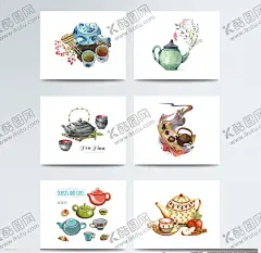 手绘茶壶 【酷图网】手绘,茶壶,装饰,茶文化,茶叶