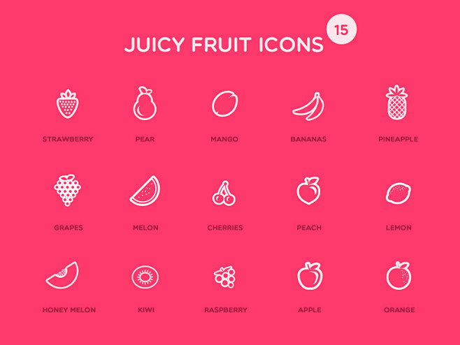 Juicy Fruit Icons