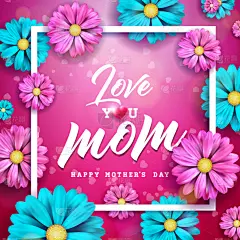 母亲节,式样,贺卡,可爱的,白昼,红色,请柬,文字,花,问候