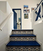 地中海蓝色小调楼梯