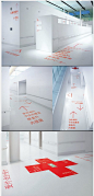 Why not using the floor with messages and floor clings?: 