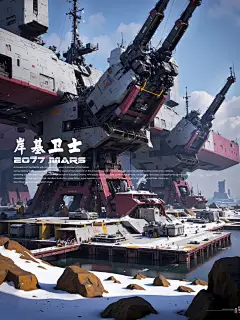 2077火星基地 海港卫士（壁纸版）_3_钢铁洪流的插画_来自小红书网页版