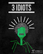 三傻大闹宝莱坞 (2009)Three Idiots - 一组电影海报设计欣赏