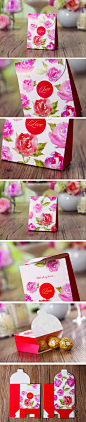 韩式清新喜糖花朵盒子费列罗糖盒包装袋婚礼用品糖袋糖包粉色盒子-淘宝网