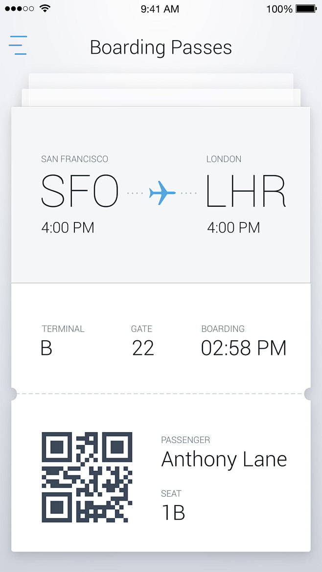 登机牌盒子界面 - UI - Sketc...