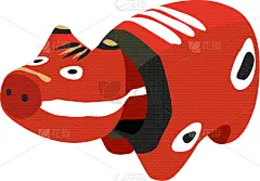 玩具,日本,红牛,传统,可爱的,华丽的,万代山,十二生肖,牛,动物